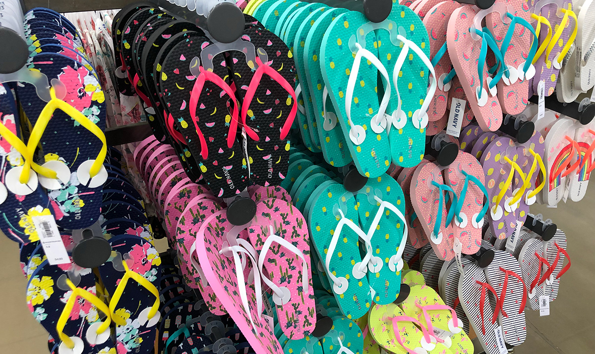 cheap flip flops &mdash; old navy pattern flip flops