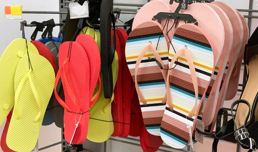 cheap flip flops &ndash; striped flip flops at walmart