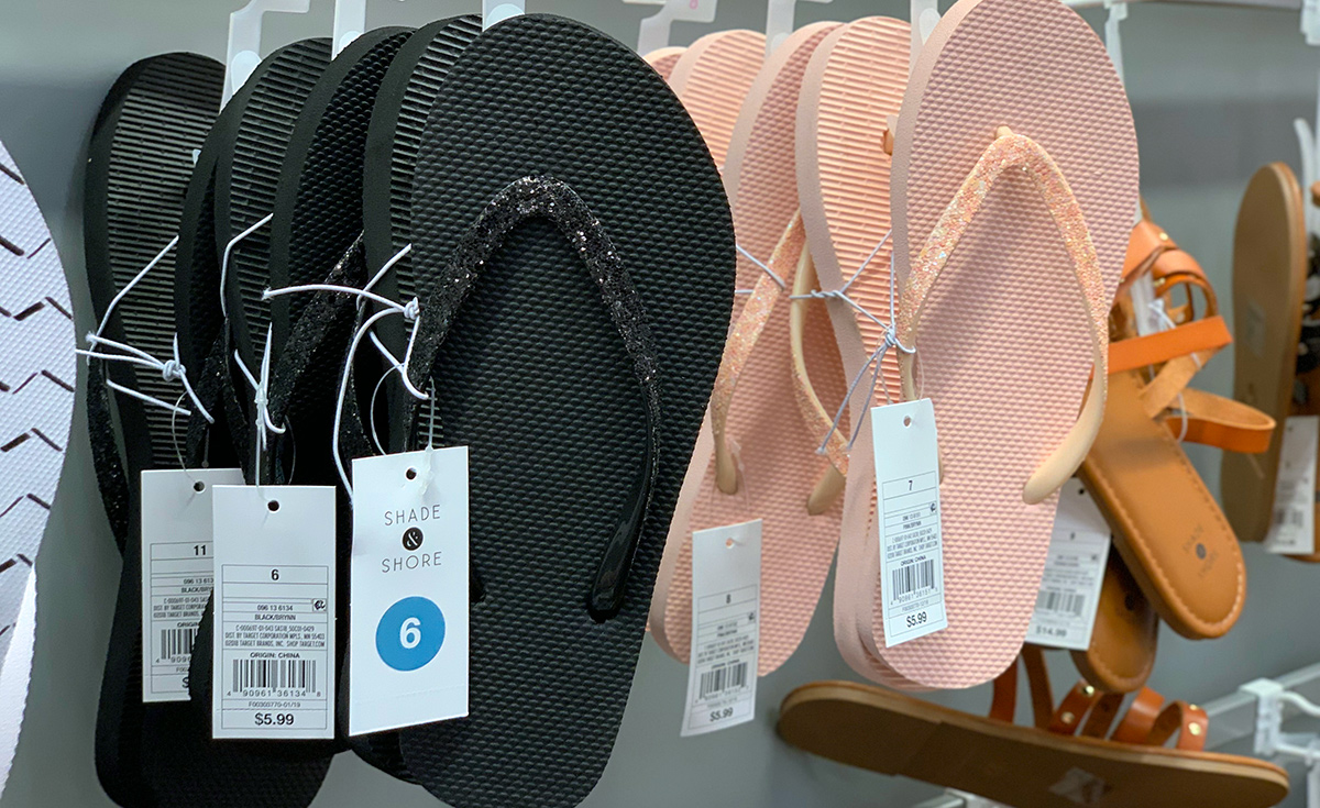 cheap flip flops &mdash; shade and shore flip flops from target
