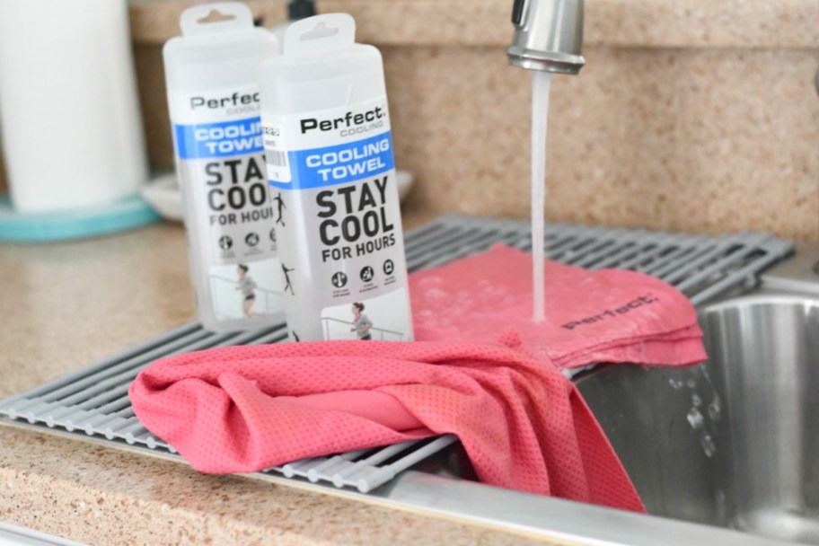 perfect cooling towels running under water