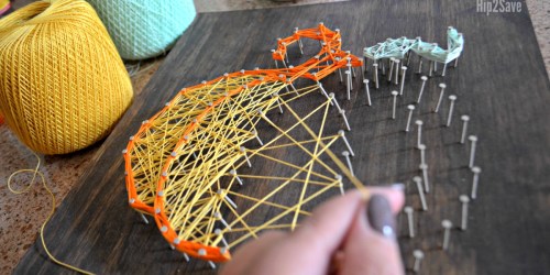 Easy DIY String Art With Everyday Supplies (Perfect Fall Craft!)