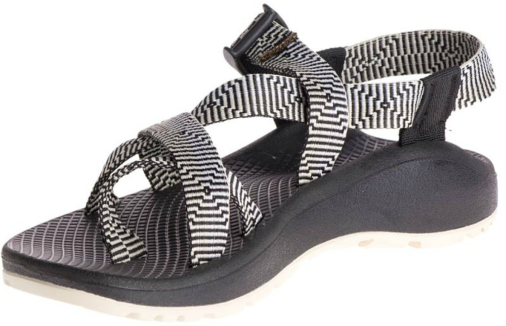 black and white sandale with straps