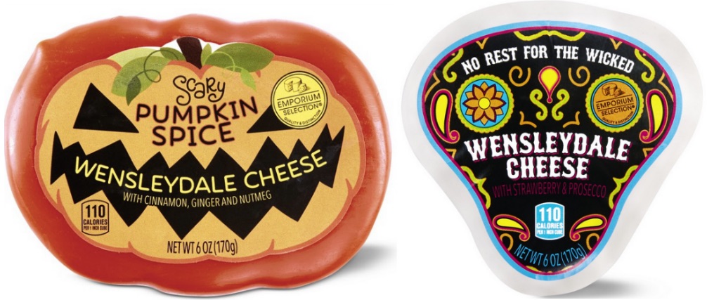 Halloween themed Wensleydale cheeses from ALDI