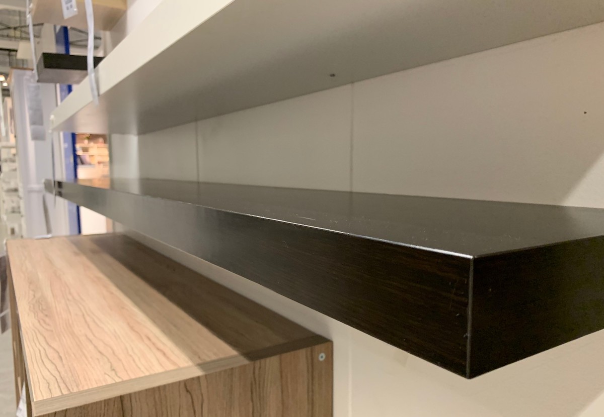 black and white IKEA shelves - cheap shelves from IKEA
