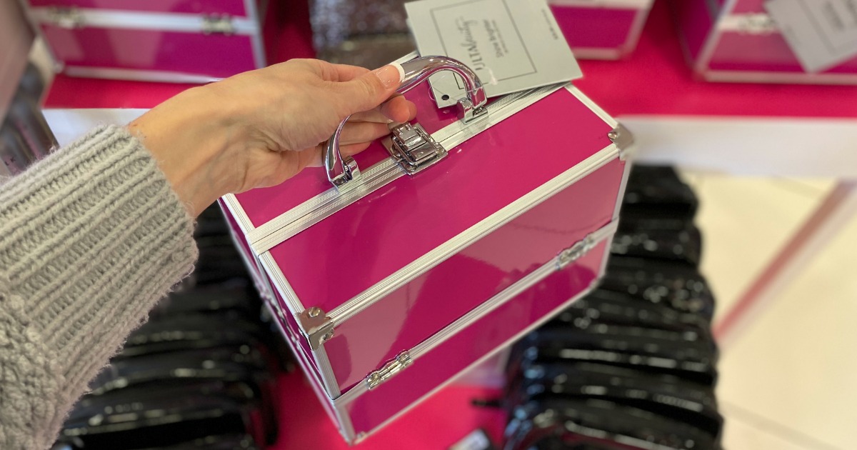 Shine Brighter pink train case