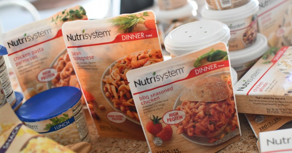 Nutrisystem Dinners on counter