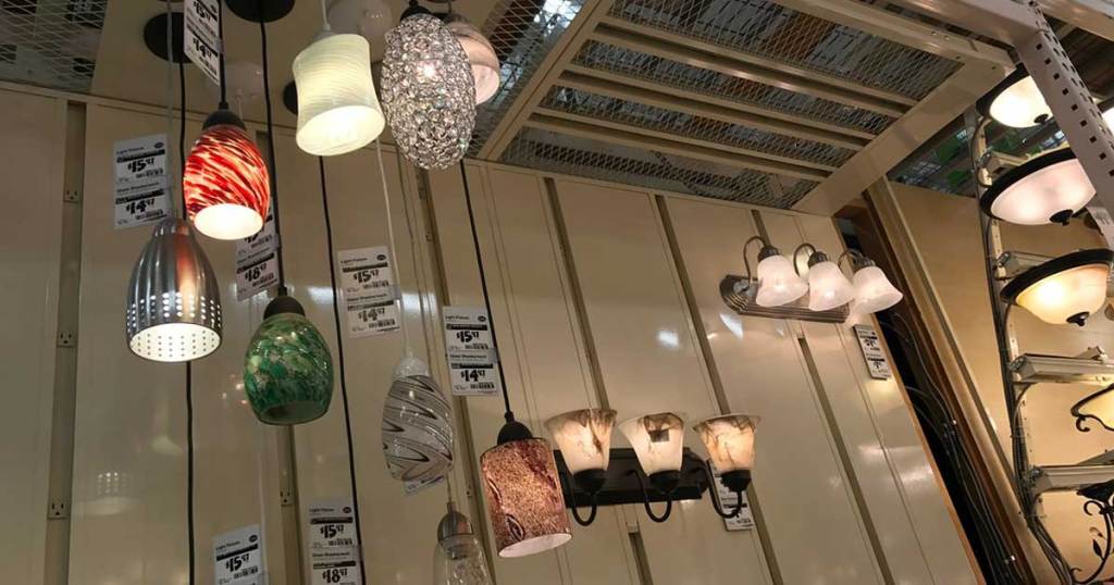 pendant lighting inside a store