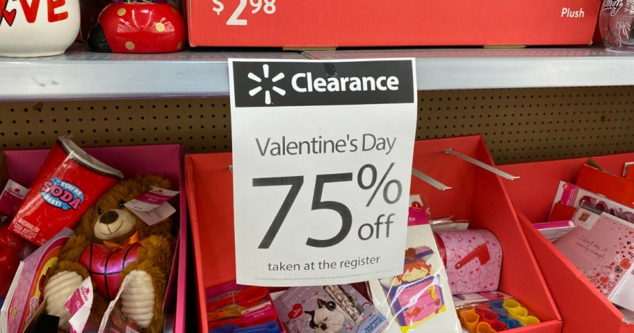 clearance sign at Walmart