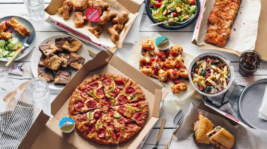 Domino's pizza and other menu items