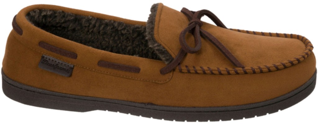 brown fur-lined slippers