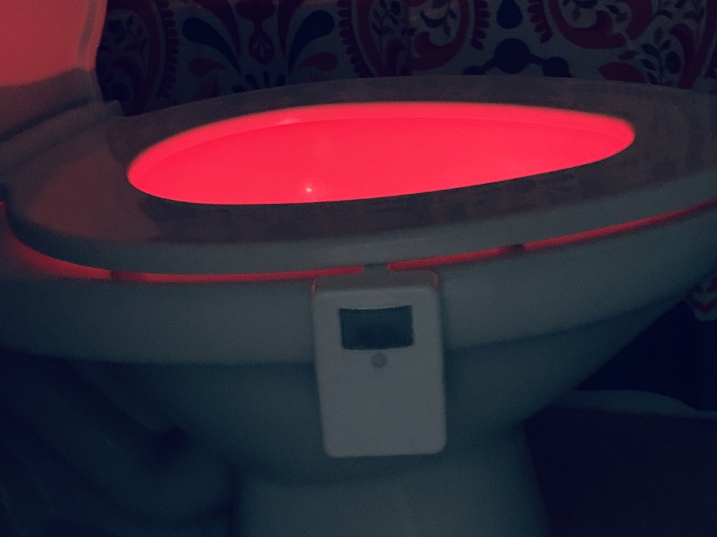 toilet seat with bright color light 