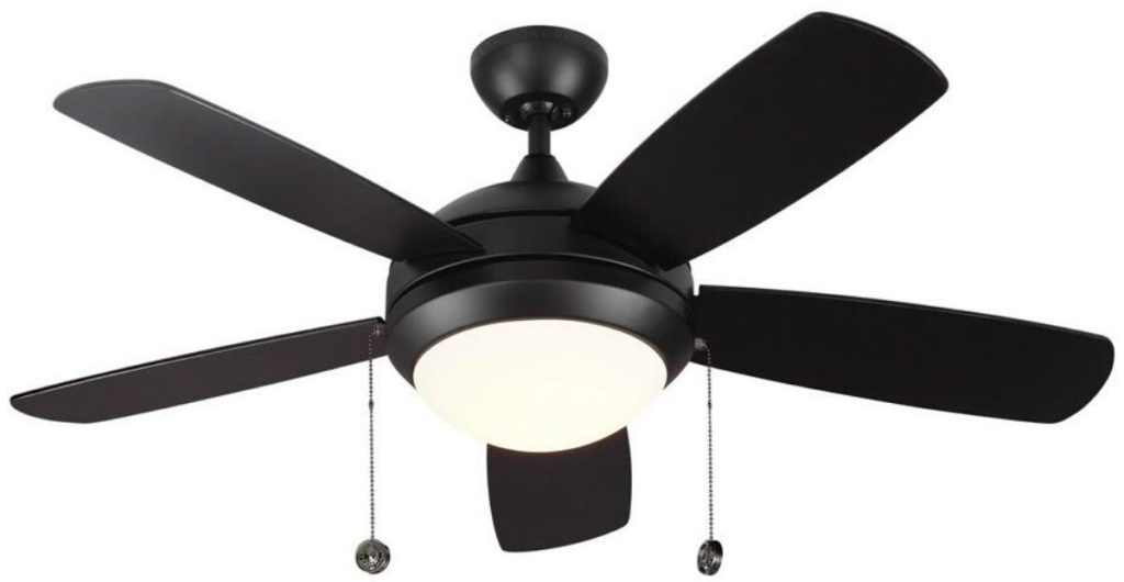 Monte Carlo Discus Classic Matte Black Ceiling Fan&nbsp;