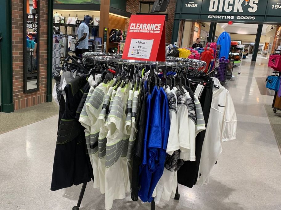 Clearance rack at store