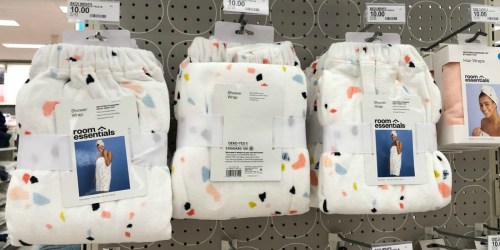 Room Essentials Bath Accessories ONLY $8 on Target.com | Towel Wraps, Hair Wraps, & More