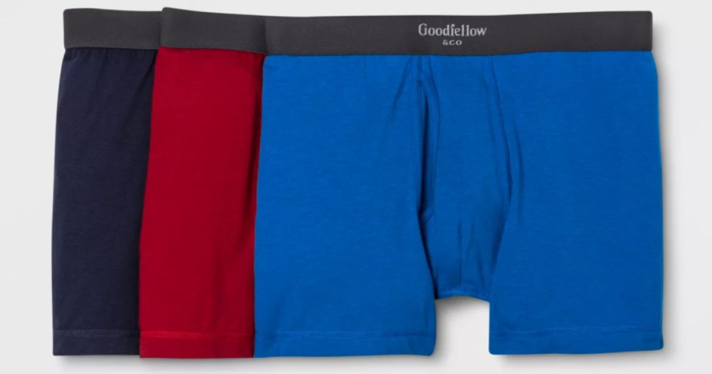 3 pairs of men's Goodfellow & Co boxer briefs