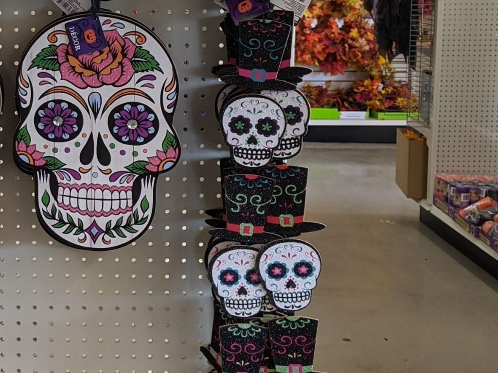 hanging sugar skull decor