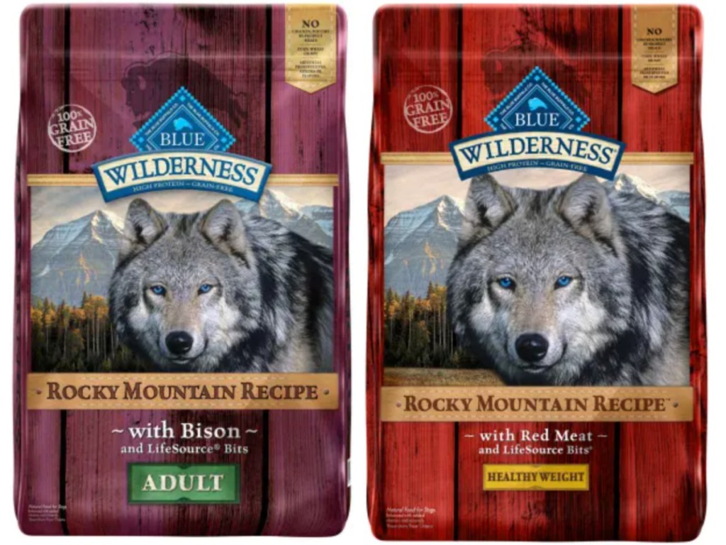 2 large bags of blue buffalo dog food