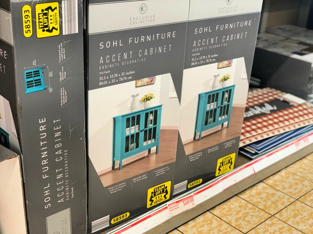 SOHL Furniture Accent Cabinet on shelf at ALDI