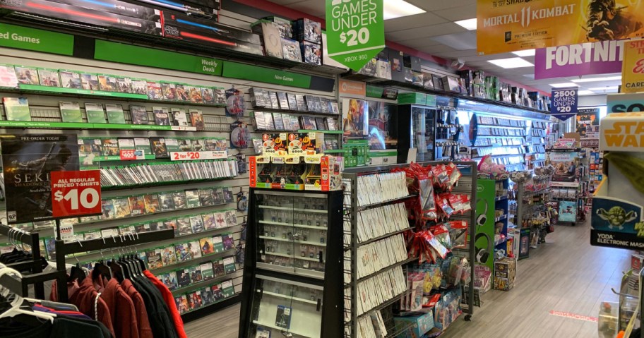 inside game stop store