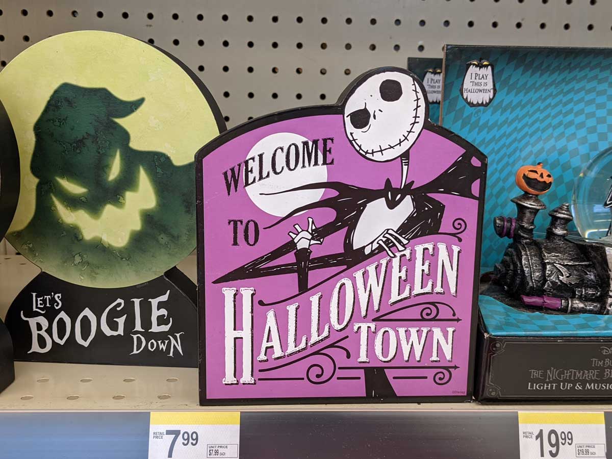 Disney Nightmare Before Christmas Halloween d&eacute;cor sign