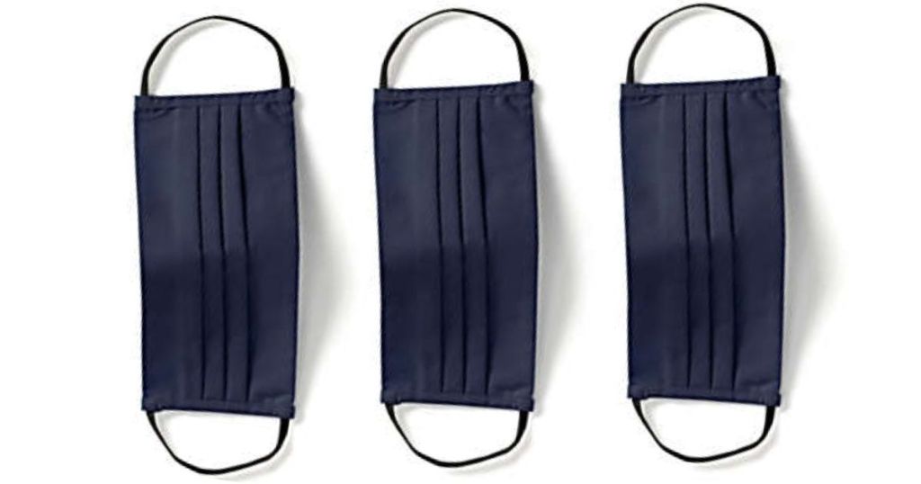 Navy Lands End Face Mask 3-Pack