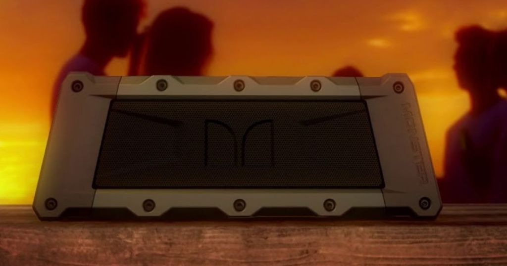 Monster Slate Portable Speaker at sunset