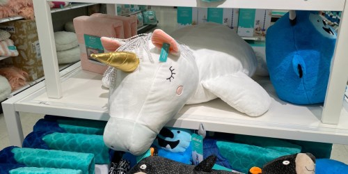 These Highly Rated Pillowfort Weighted Plush Pillows Start at $11.89 on Target.com | Cat, Unicorn, Dragon & More