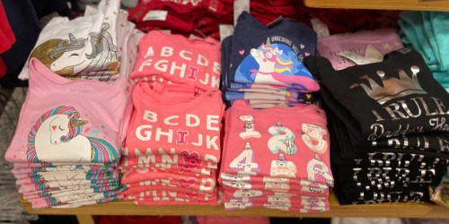 The Children’s Place Graphic Tees & Activewear from $4.99 + Free Shipping | Includes Valentine’s Day Styles