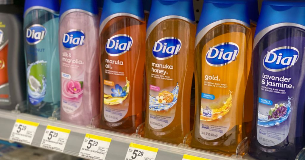 body wash on shelf