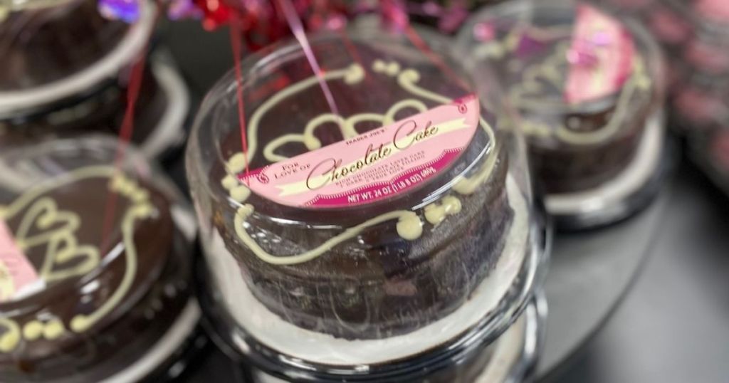 Trader Joe's Chocolate Cake on display