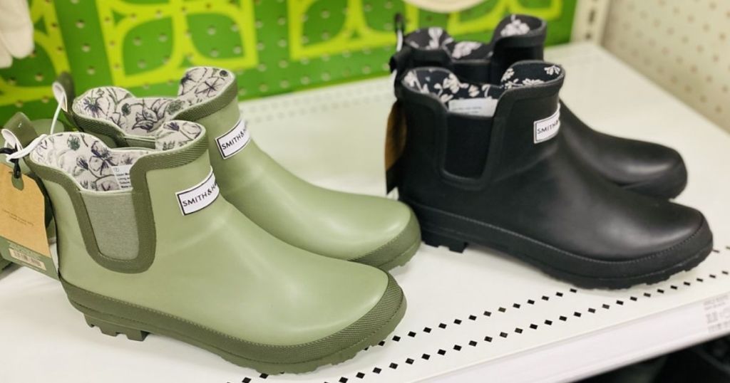 2 pair Smith & Hawken Ankle Rain Boots