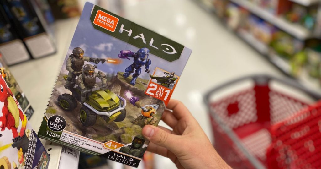 hand holding toy construction set 
