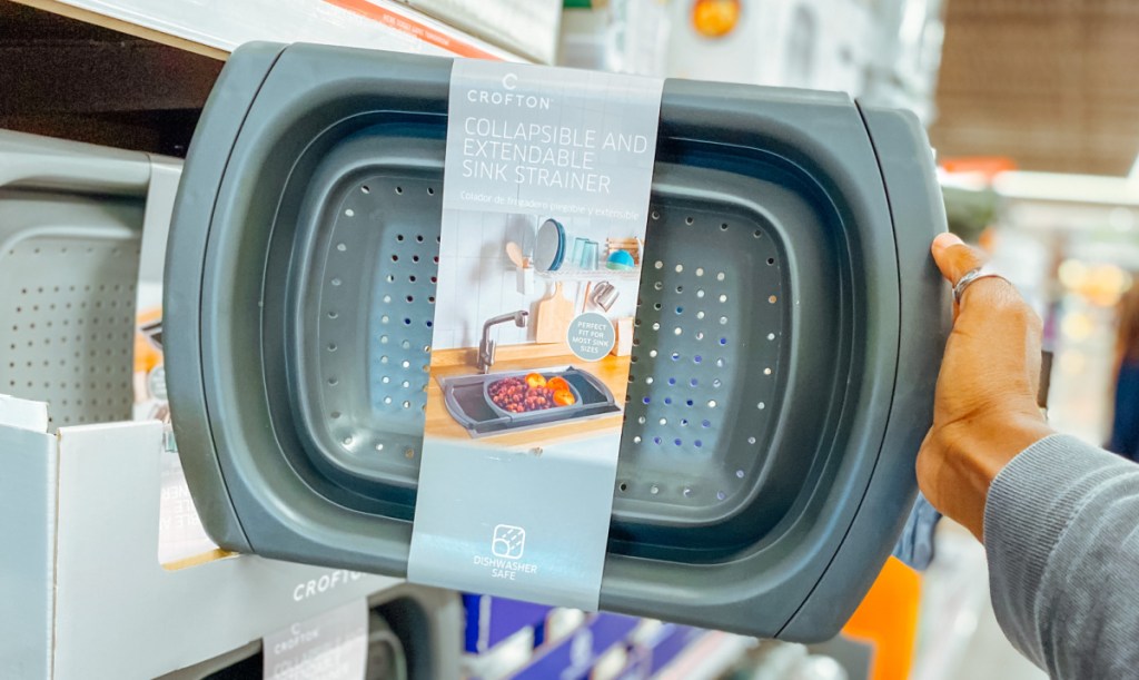 Crofton Extendable Sink Colander on display in-store