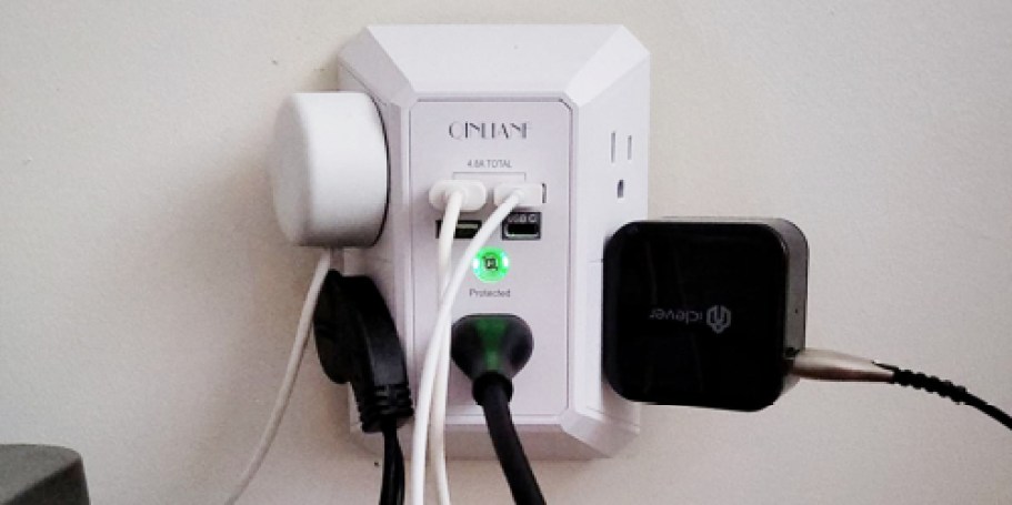 Wall Outlet Extender & Surge Protector Just $9.99 Shipped for Amazon Prime Members