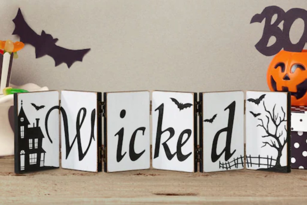 reversible halloween sign