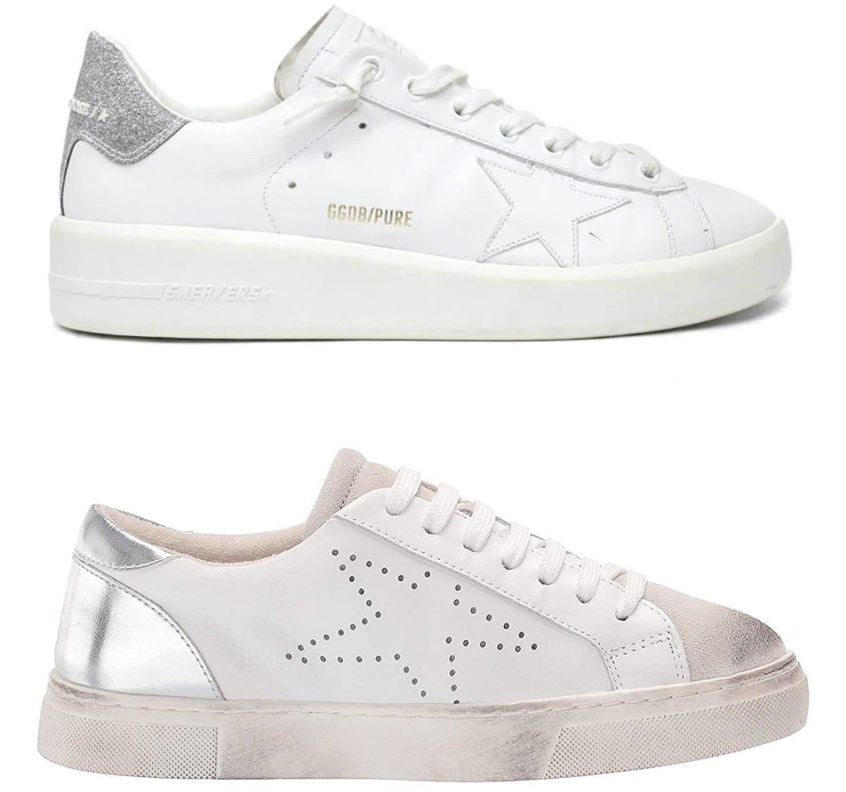 golden goose sneaker compared to steven madden sneaker