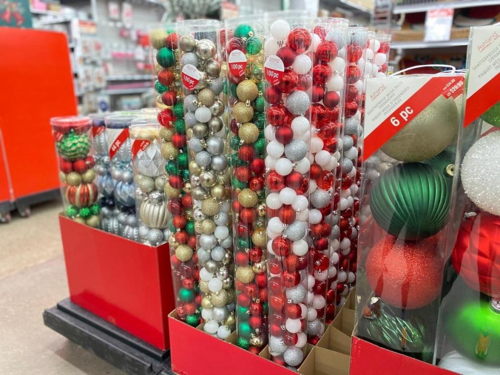 ashland 100 count shatterproof ball ornaments in store