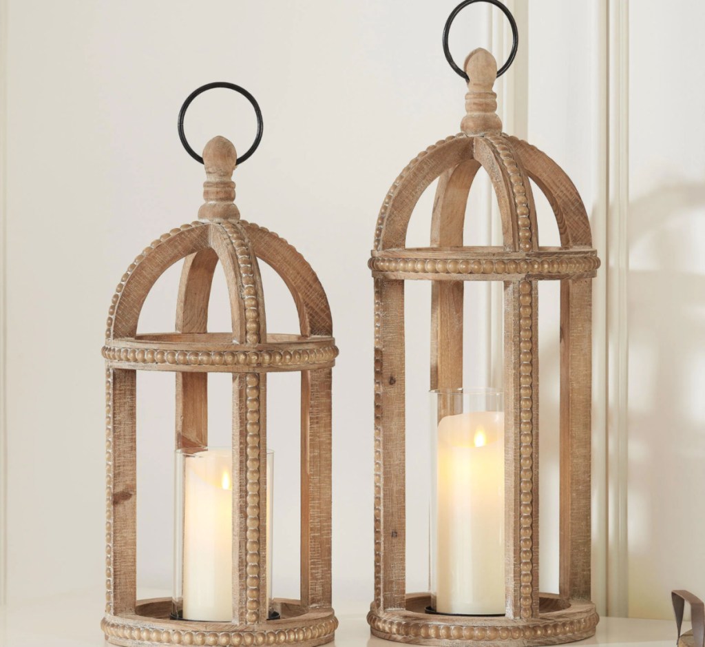wood lanterns