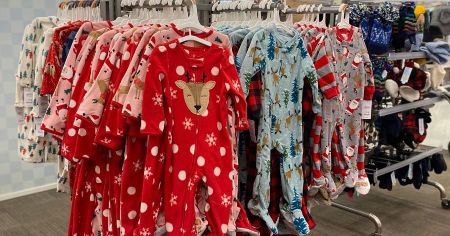 Carters Holiday pajamas at Target