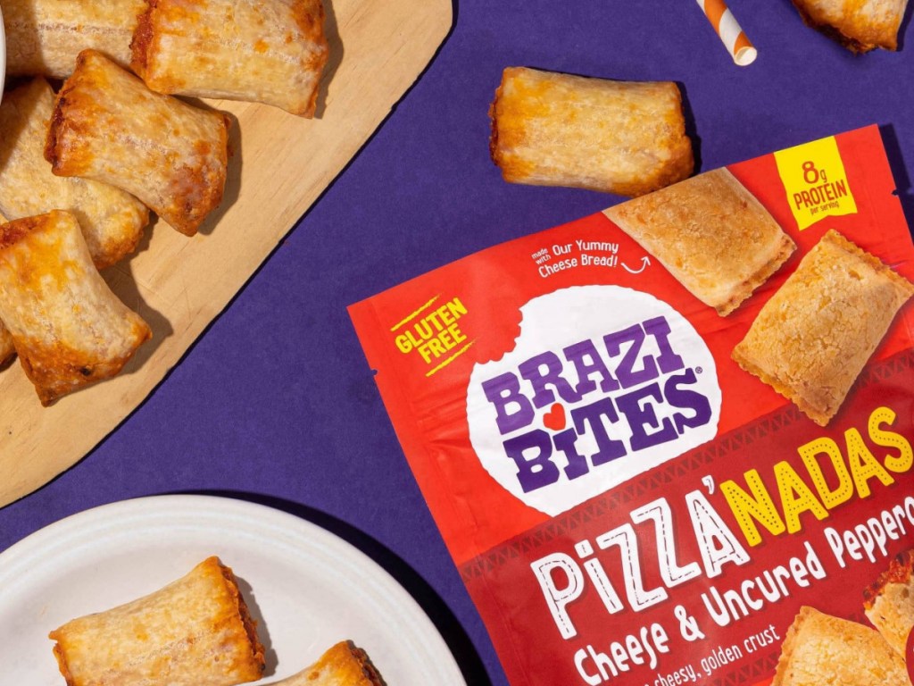 nag of frozen pizza bites and cooked pizza bites