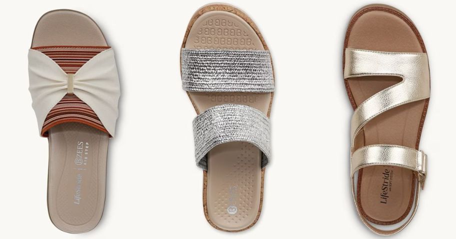 three lifestride sandals