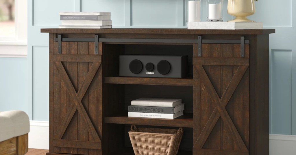 Lorraine TV Stand in living room setting