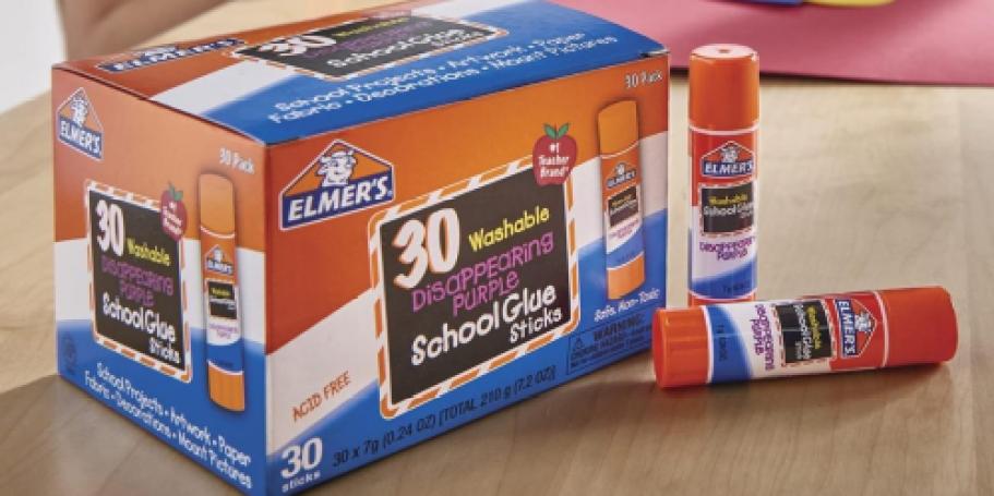 Elmer’s Disappearing Purple Glue Sticks 30-Pack ONLY $5.60 Shipped on Amazon