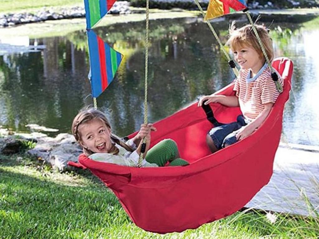 HearthSong Kids Boat Swing