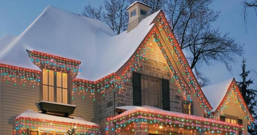 Holiday Time 300-Count Multicolor Icicle Christmas Lights&nbsp;