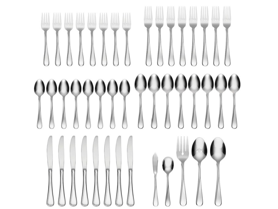 Stock image of Oneida&nbsp;Stainless Steel Flight 45 Piece Flatware Set