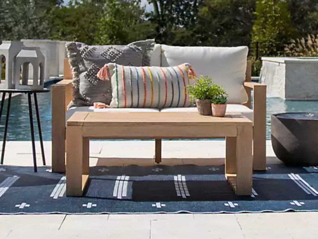 Teak Outdoor Settee