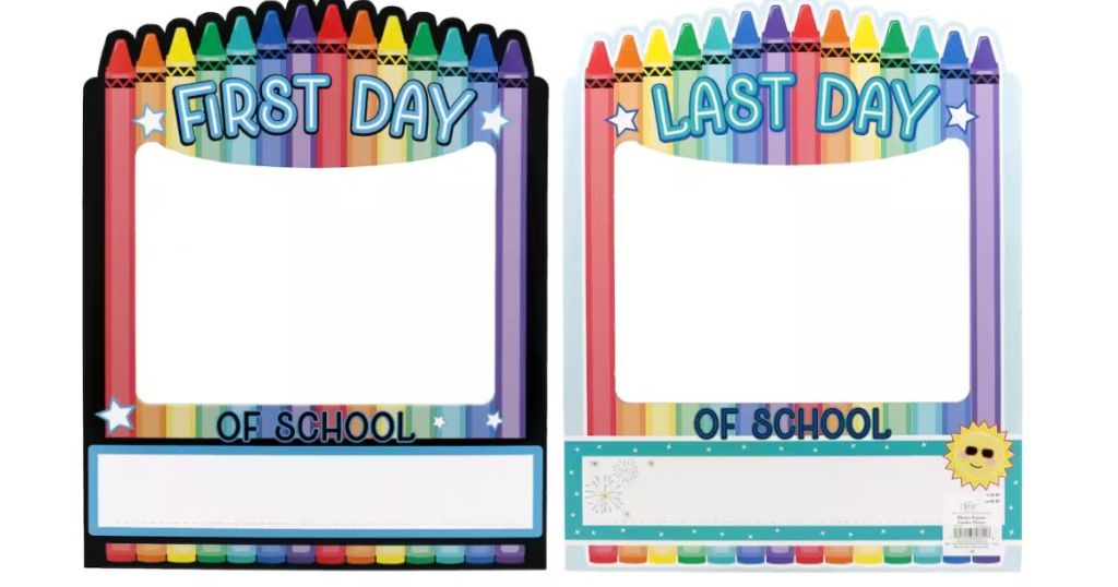  19" Reversible First & Last Day of School Crayon Frame by B2C&trade; at Michaels