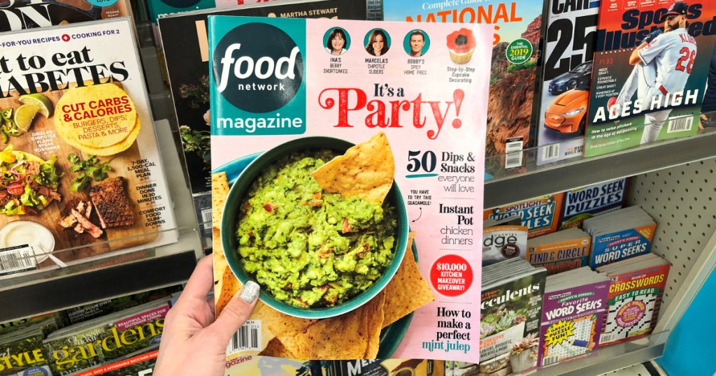 Hand holding magazine &mdash; food network