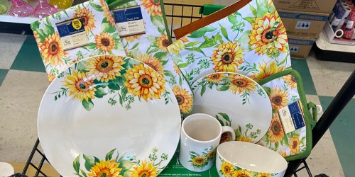 The Popular Dollar Tree $1.25 Sunflower Dinnerware is Back | Mugs, Plates, & More!